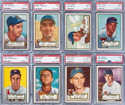 1952 Topps "High Numbers" PSA-Graded Collection (28) Including Wilhelm Rookie Card, and PSA NM 7 Examples!